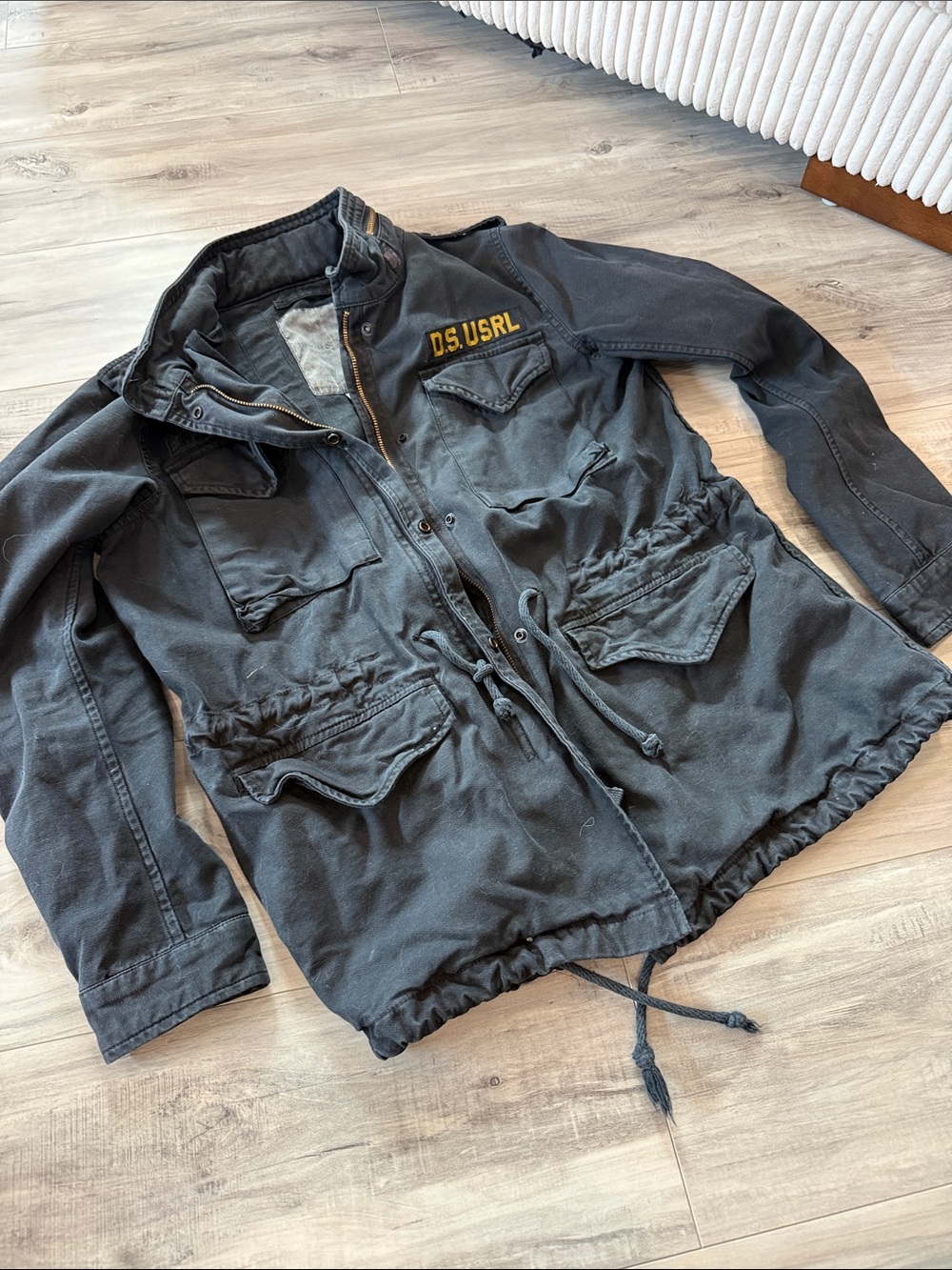 Denim & Supply Ralph Lauren Black Jacket with Tan Label